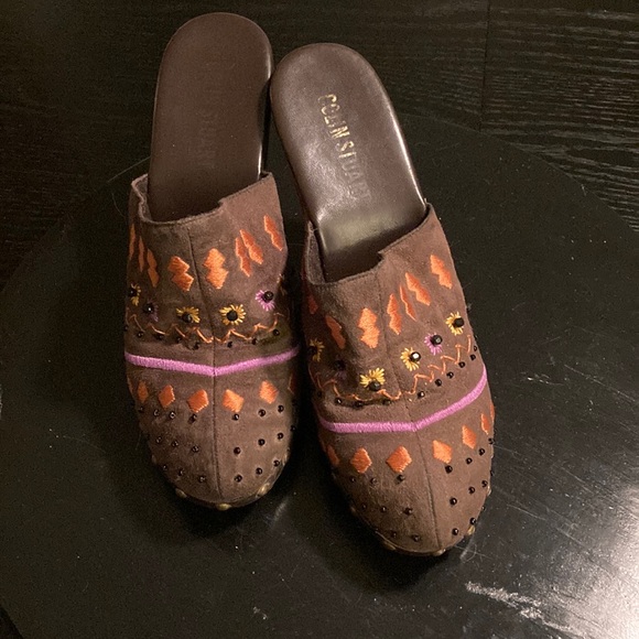 Colin Stuart Mule Clogs size 7 1/2 4”heel - Picture 2 of 7